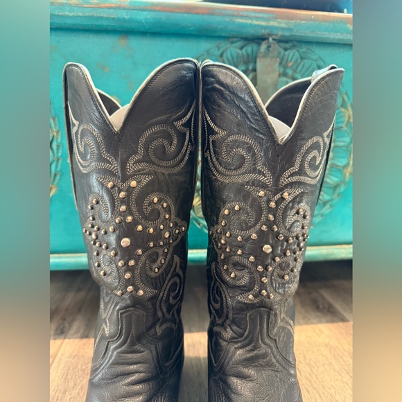 Lucchese men’s lizard wingtip studded boot size 10 - Picture 7 of 15